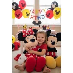 Disney Baby Mickey Mouse & Minnie Mouse 42 In Jumbo Giant Plush Stuffed Animals